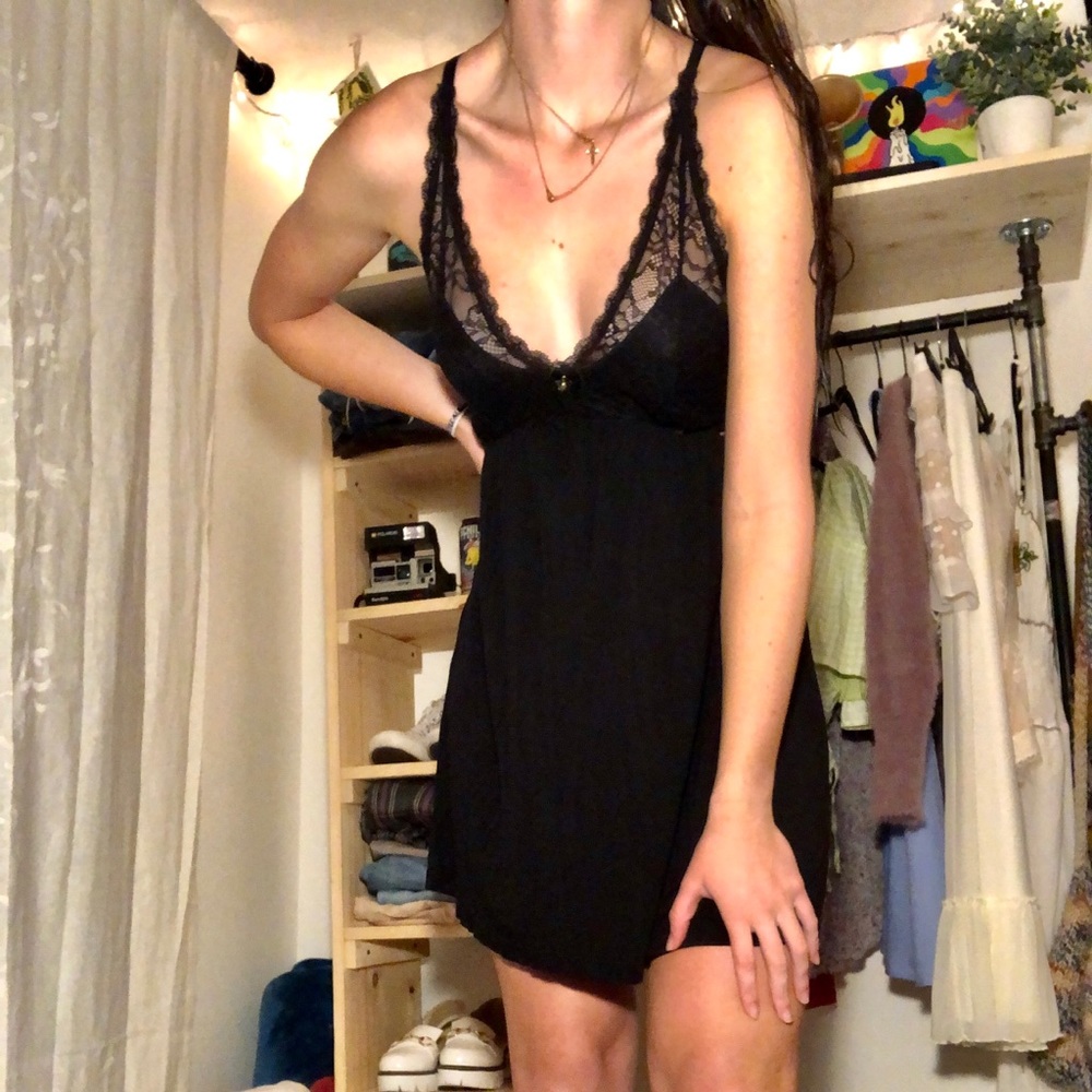 Black lace dress